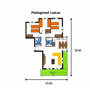 Plattegrond vakantiehuis LuxLax Aletsch Arena, Binntal, Fiesch